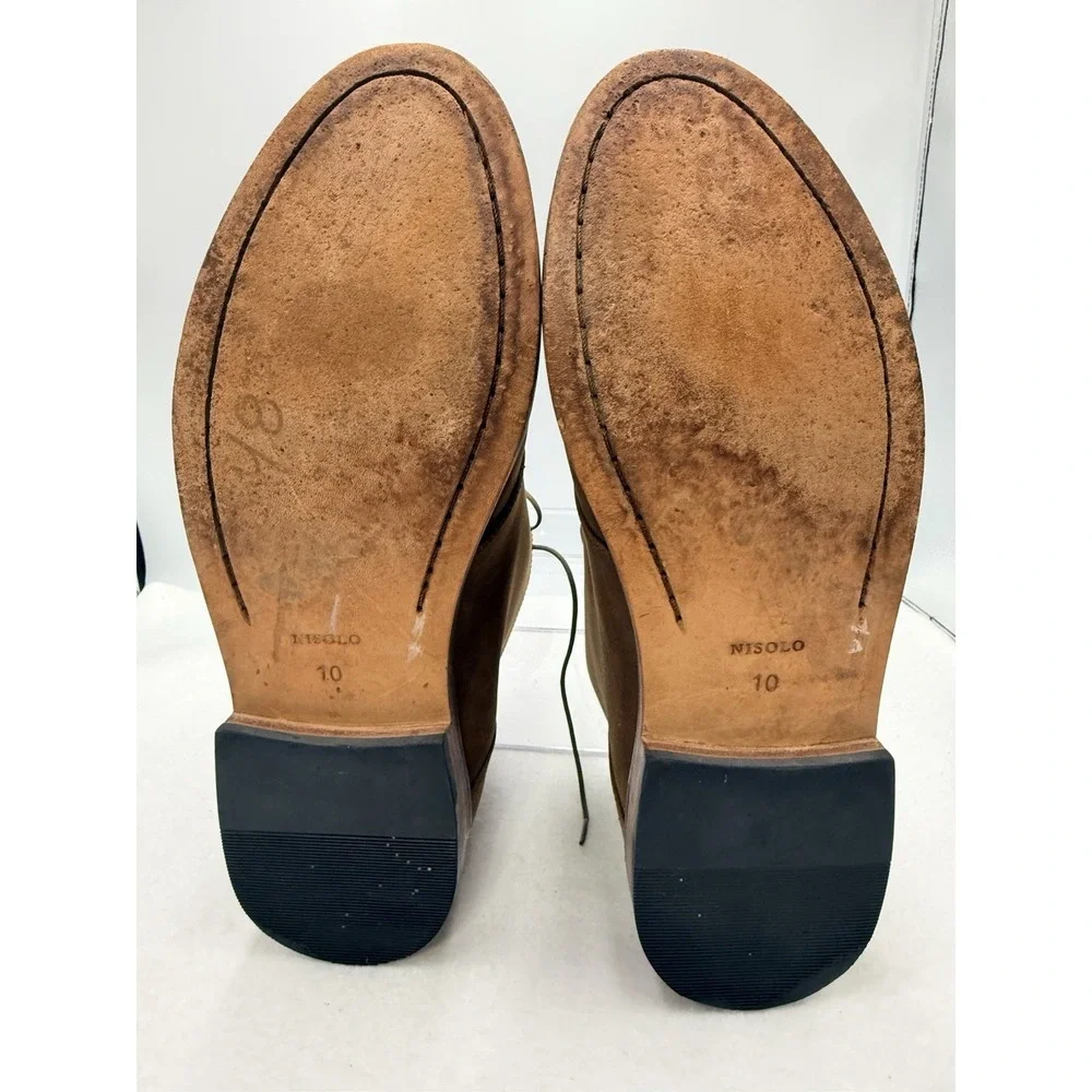 Nisolo‎ Everyday Chukka Boots Mens 10 Tobacco Leather Casual Business